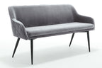 Sales Fever - Sitzbank 160 cm Samt Grau