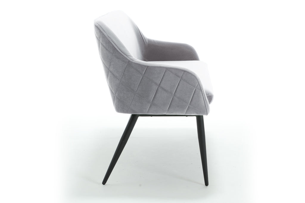 Sales Fever - Sitzbank 160 cm Samt Grau