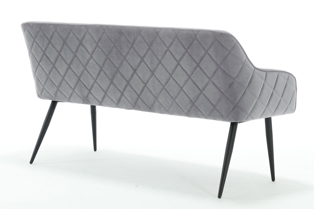 Sales Fever - Sitzbank 160 cm Samt Grau