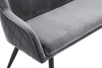 Sales Fever - Sitzbank 160 cm Samt Grau