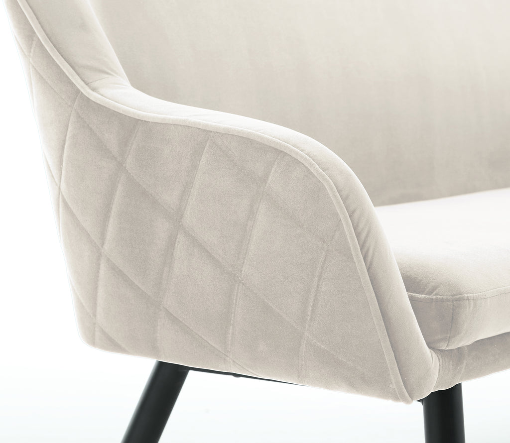 Sales Fever - Sitzbank 160 cm Samt Creme