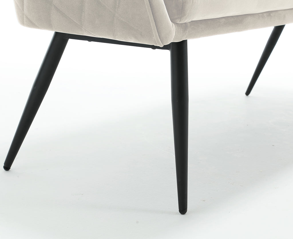 Sales Fever - Sitzbank 160 cm Samt Creme