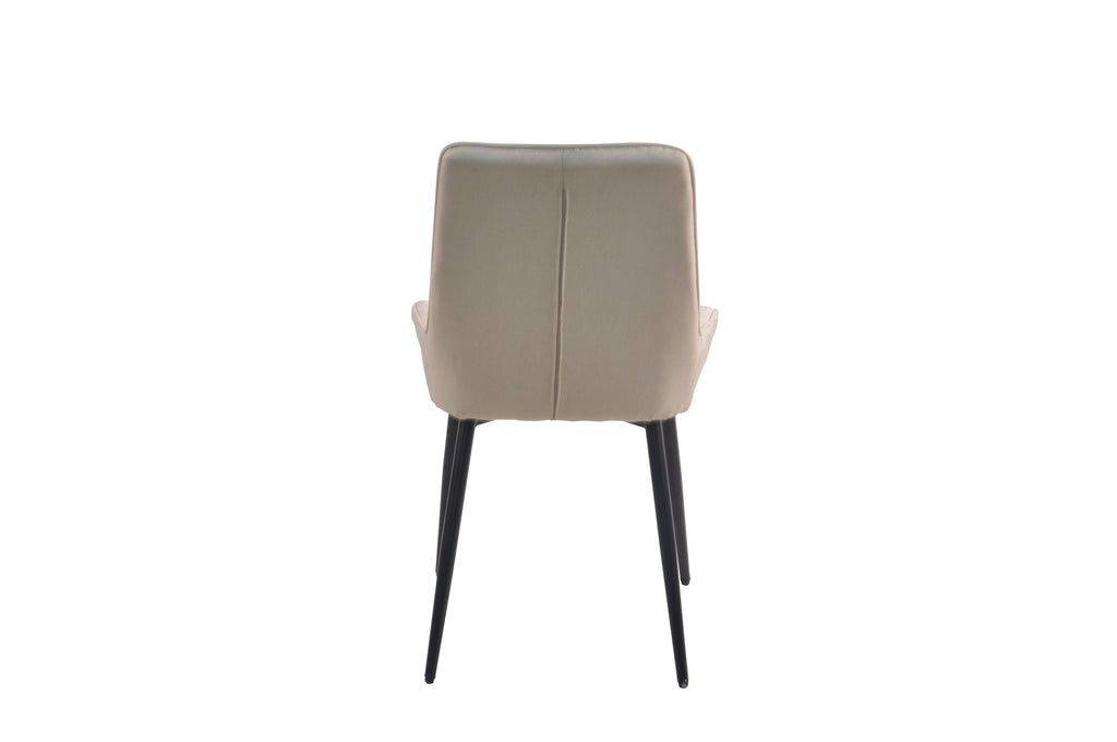 Möbilia - Stuhl, 2er-Set 52x56x86 cm beige, schwarz