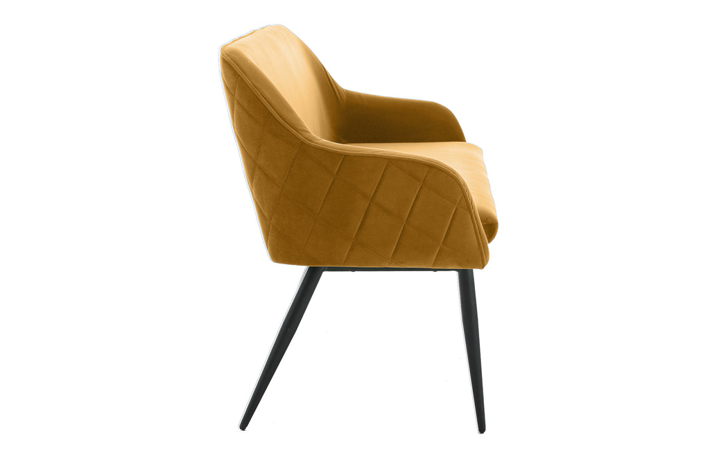 Sales Fever - Sitzbank 160 cm Samt Senfgelb