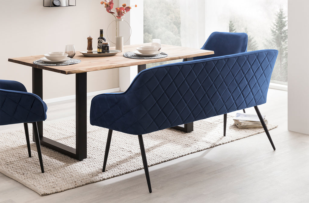Sales Fever - Sitzbank 160 cm Samt Blau