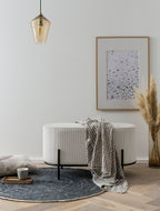 Sales Fever - Polsterhocker Cord Optik Beige