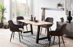 Sales Fever - Armlehnstuhl Bouclé Stoff Anthrazit 2er Set