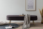 Sales Fever - Sitzpouf oval lang aus Samt Schwarz#
