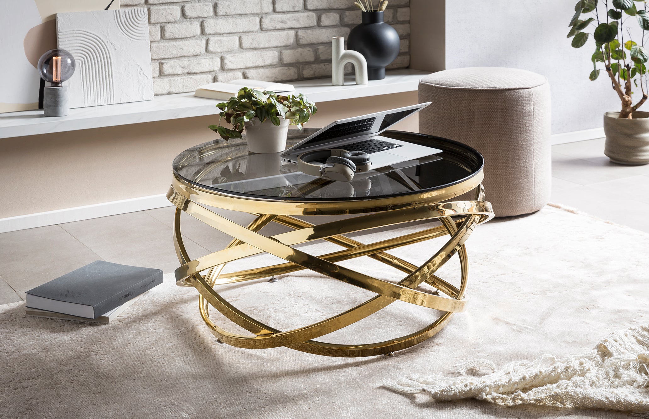 Sales Fever - Couchtisch Gold/Grau Ø 80 cm