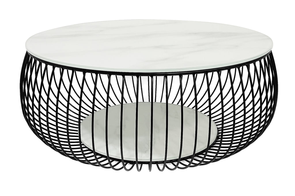 Sales Fever - Couchtisch Ø 86 cm Schwarz/Weiß