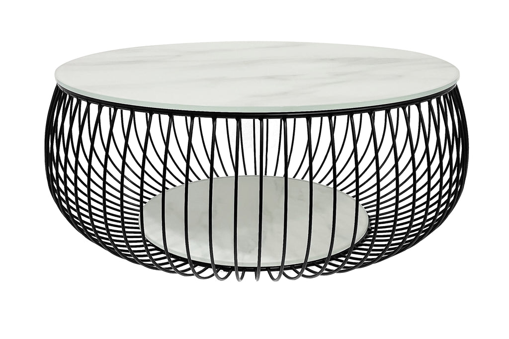 Sales Fever - Couchtisch Ø 86 cm Schwarz/Weiß