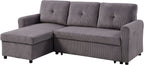 Ecksofa Cord Grau