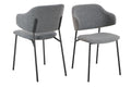 Sales Fever - Armlehnstuhl Bouclé 2er Set Dunkelgrau