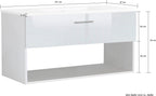 Waschbeckenunterschrank Trento Light Hochglanz groß