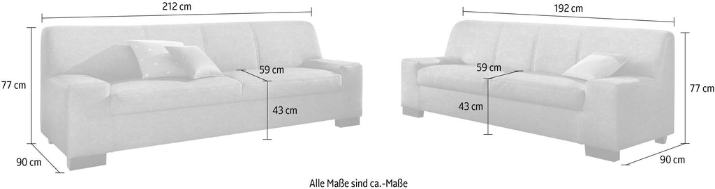 Polstersitzgruppe 3-Sitzer und 2-Sitzer