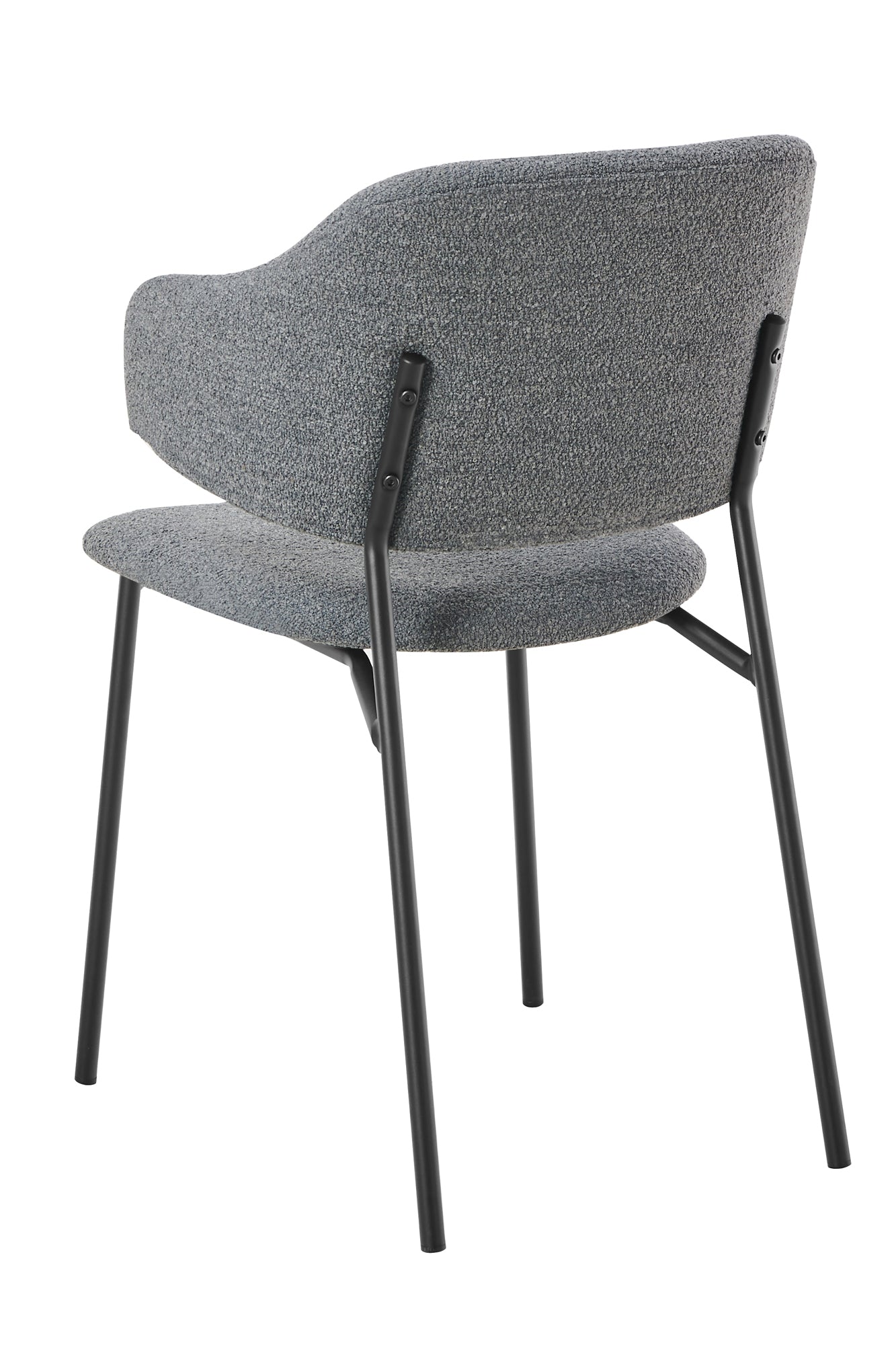 Sales Fever - Armlehnstuhl Bouclé 2er Set Dunkelgrau