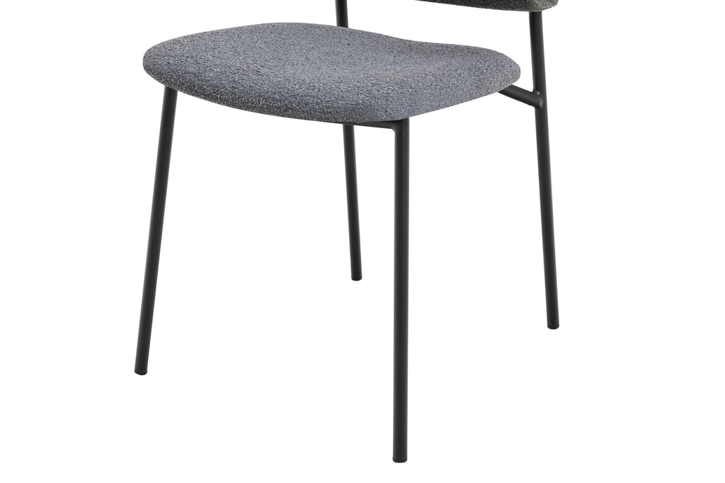 Sales Fever - Armlehnstuhl Bouclé 2er Set Dunkelgrau