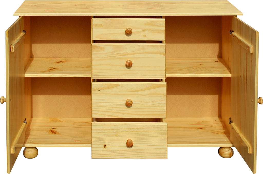 Möbilia - Kommode 119x38x81 cm natur