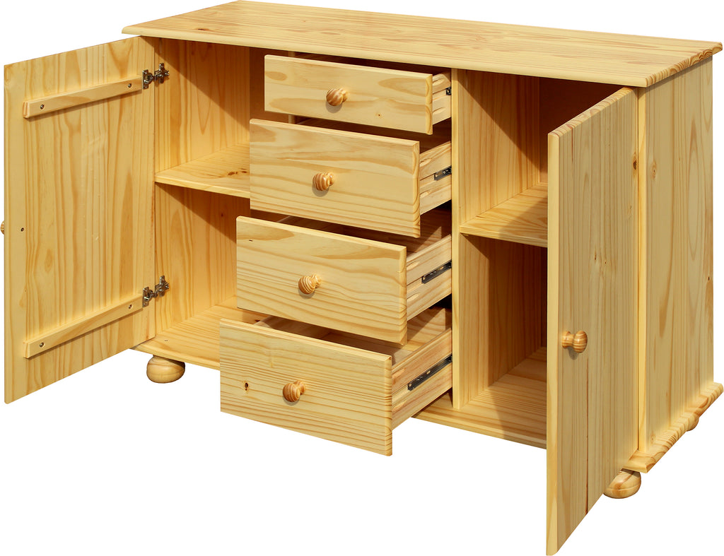 Möbilia - Kommode 119x38x81 cm natur