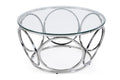 Sales Fever - Couchtisch Ø 80 cm Silber/Klarglas