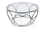Sales Fever - Couchtisch Ø 80 cm Silber/Klarglas