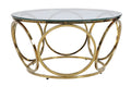 Sales Fever - Couchtisch Ø 80 cm Gold/Klarglas#