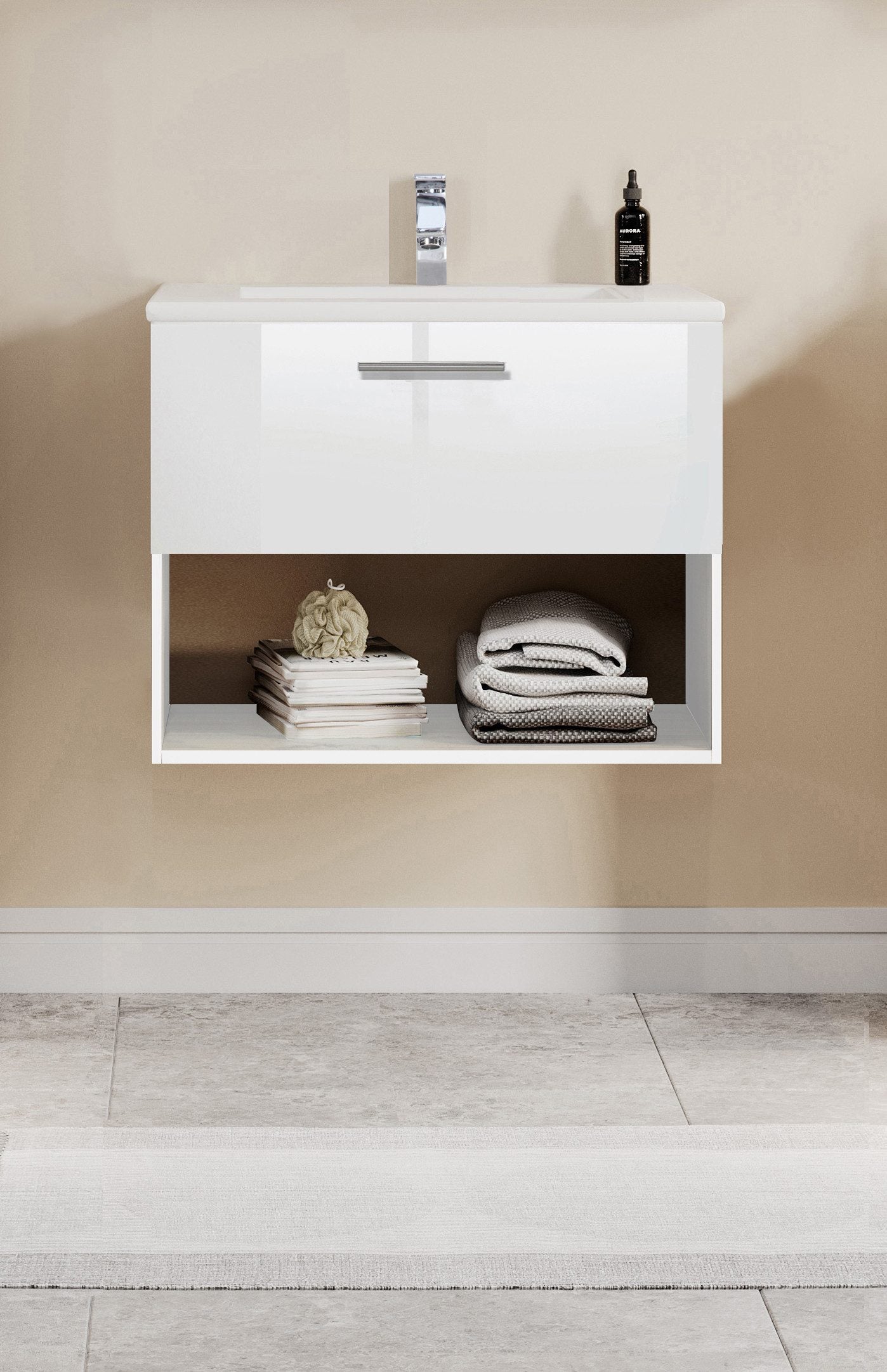 Waschbeckenunterschrank Trento Light Hochglanz mini