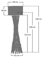 Sales Fever - Stehleuchte Treibholz Natur/Schwarz 149 cm