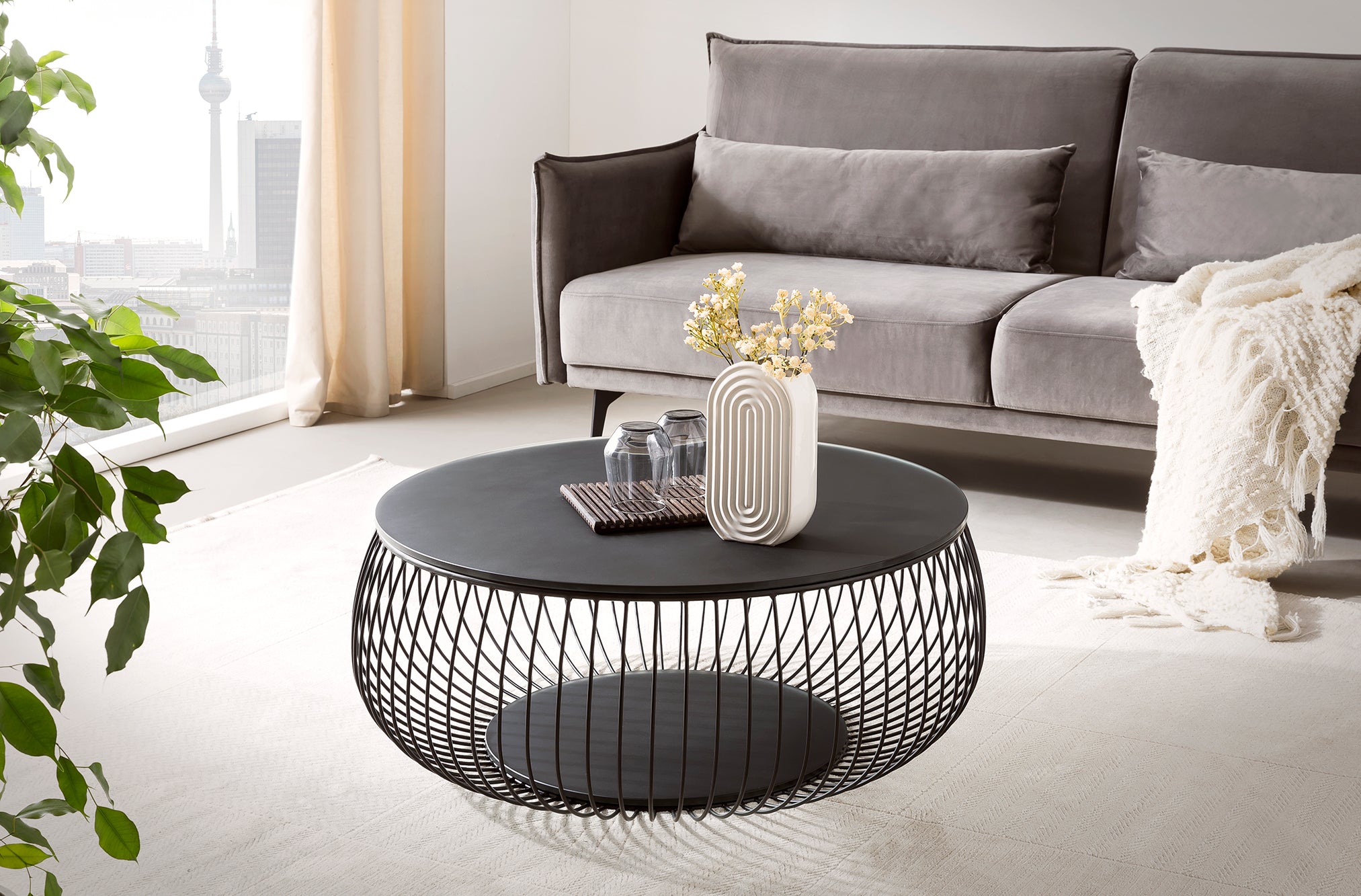 Sales Fever - Couchtisch Ø 86 cm Schwarz