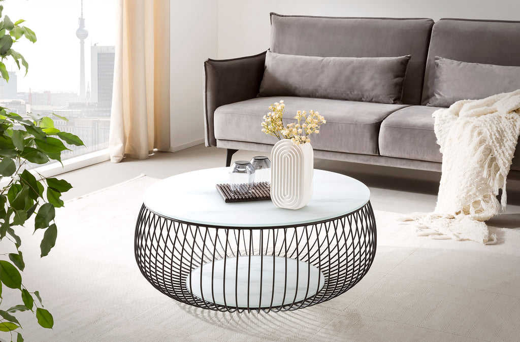 Sales Fever - Couchtisch Ø 86 cm Schwarz/Weiß