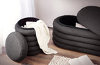 Sales Fever - Bouclé Polsterhocker/Bettbank Anthrazit