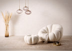 Sales Fever - Sessel und Hocker Set aus Teddyfell Weiß