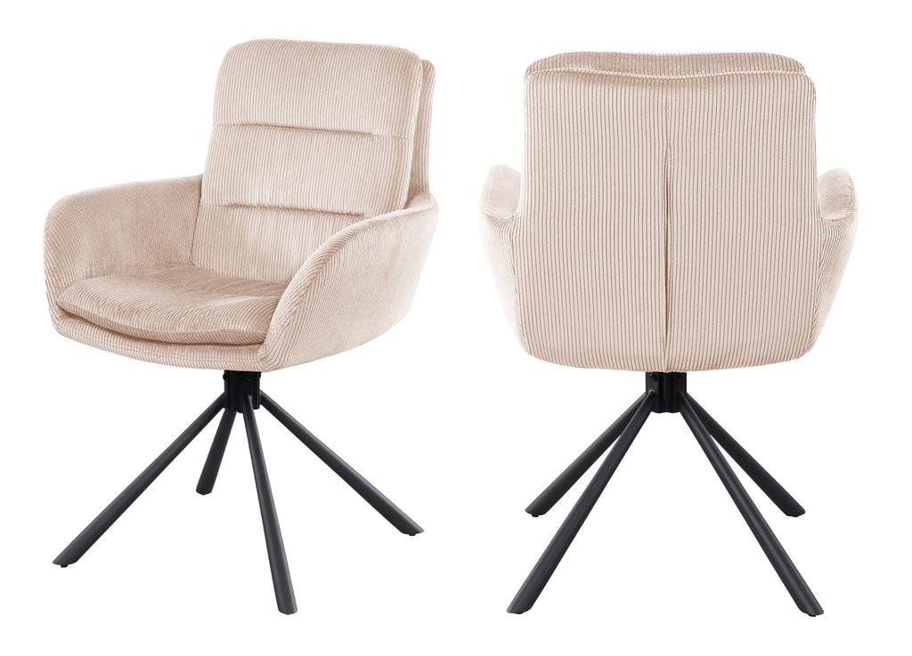 Sales Fever - Armlehnstuhl in Cord-Optik Beige