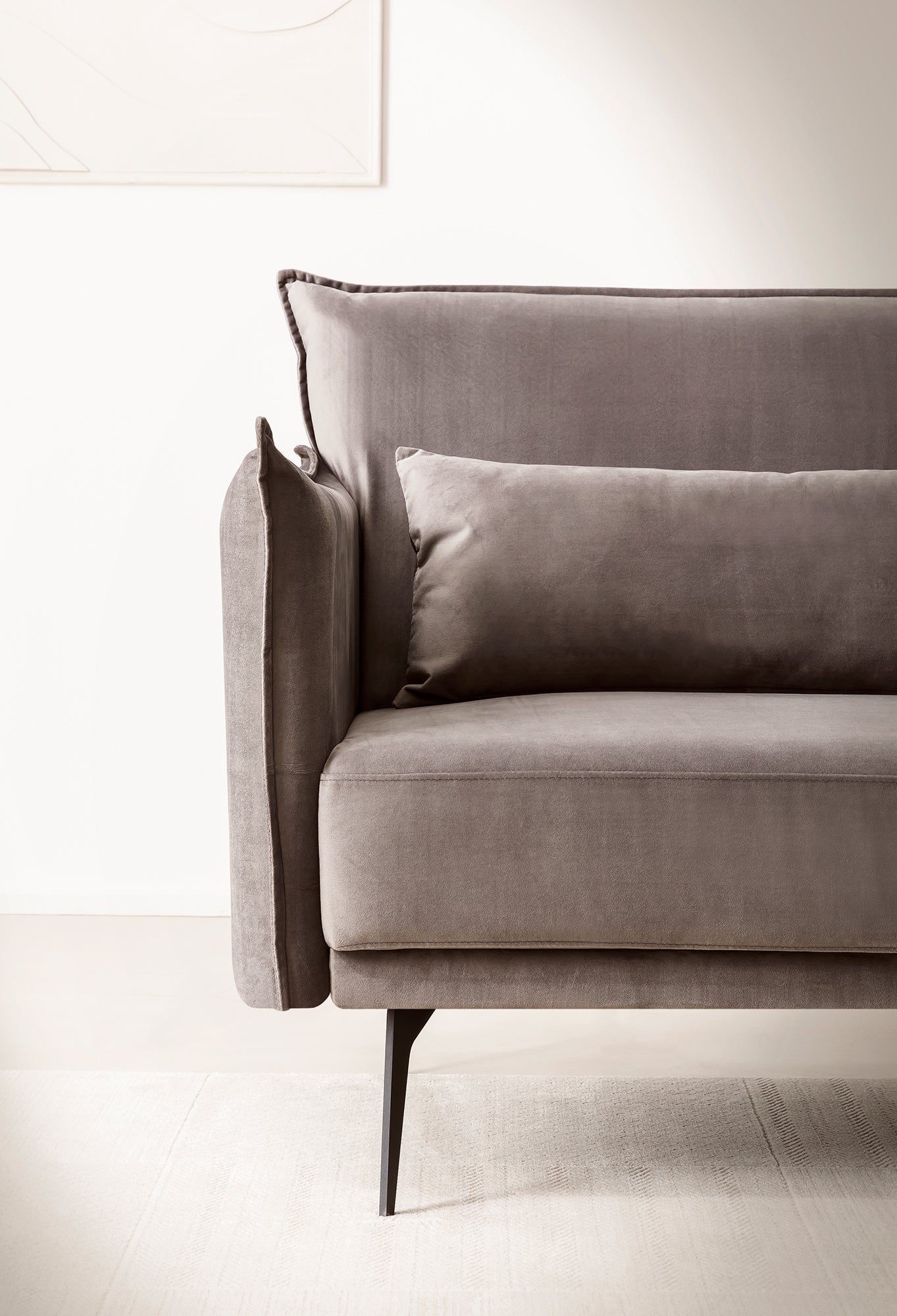 Sales Fever - 3-Sitzer Sofa Samt Grau