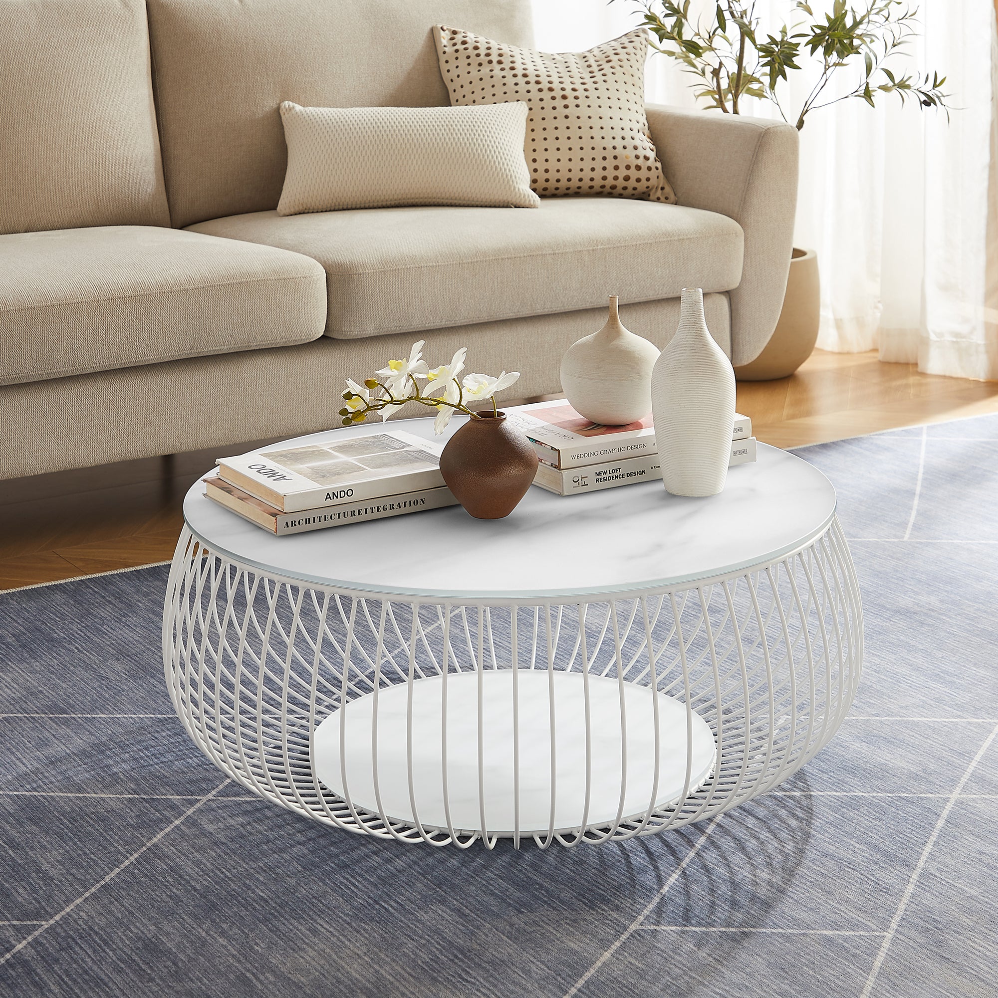 Sales Fever - Couchtisch Ø 86 cm Weiß