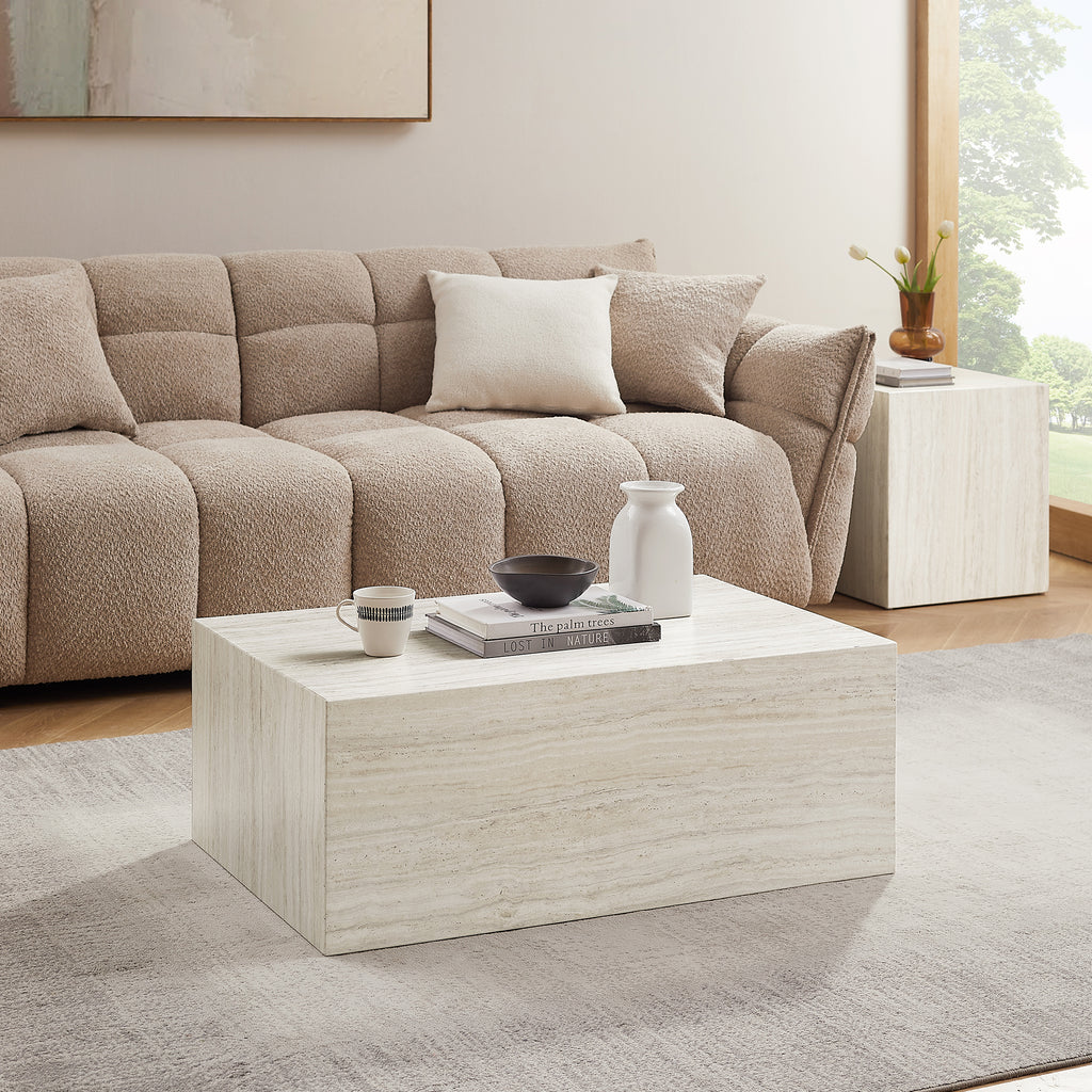 Sales Fever - Couchtisch Travertin 90x60 cm#