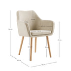 Sales Fever - Armlehnstuhl Strukturstoff Beige