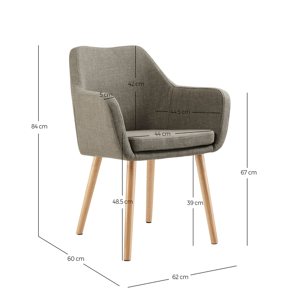 Sales Fever - Armlehnstuhl Strukturstoff Braun