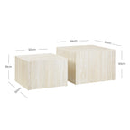 Sales Fever - Couchtisch Travertin 2er Set#
