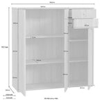 Kommode 3 Türen 2 Schubladen