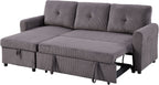 Ecksofa Cord Grau