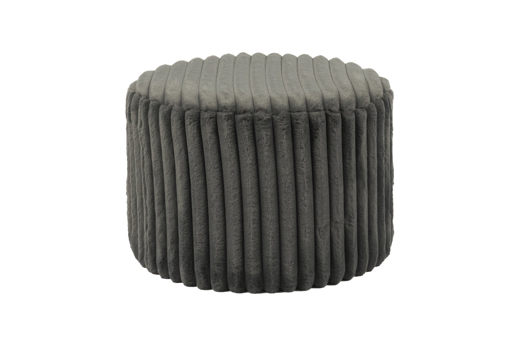 Sales Fever - Sitzhocker Ø55 cm Plüsch-Cord Dunkelgrau