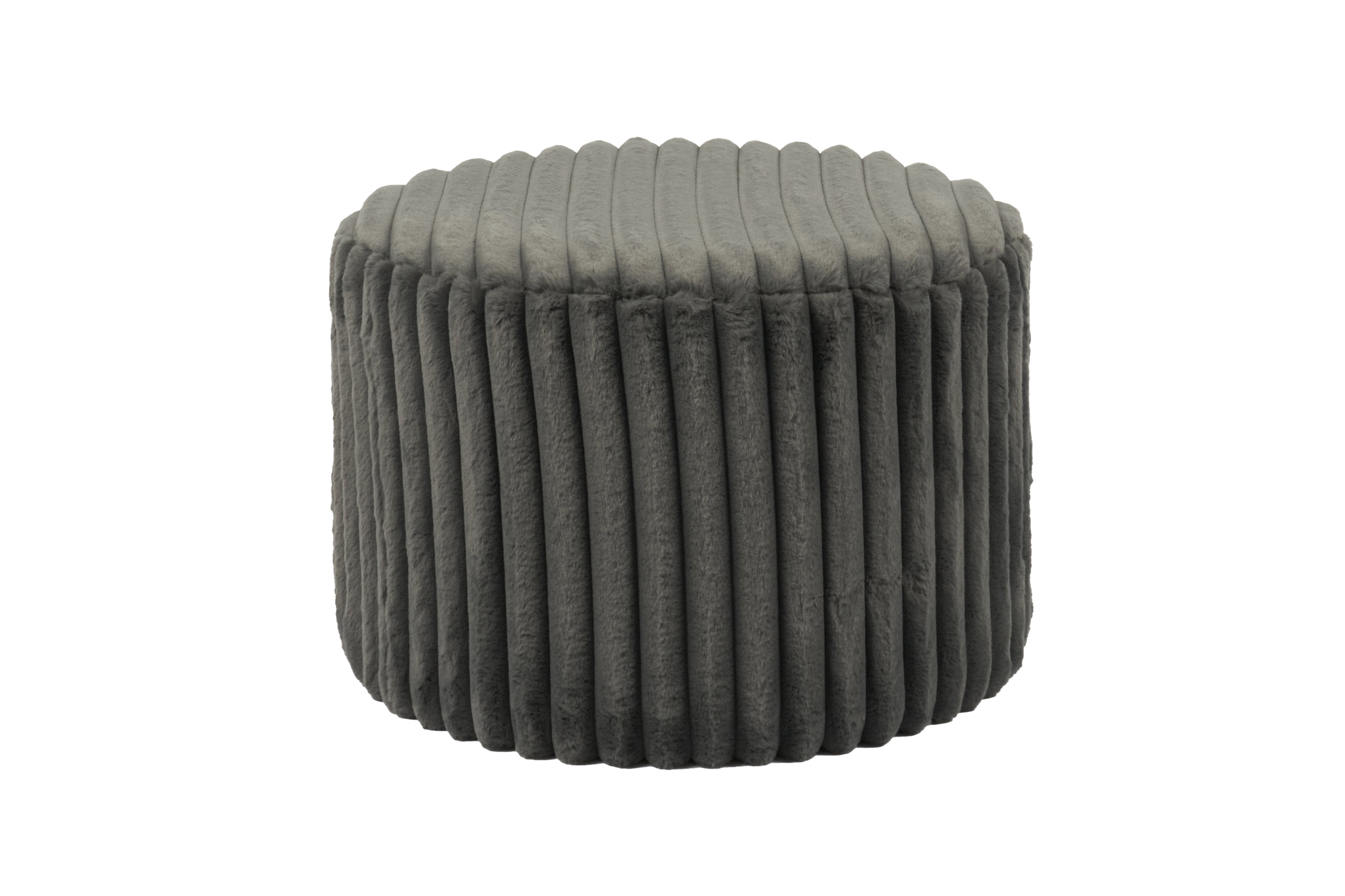 Sales Fever - Sitzhocker Ø55 cm Plüsch-Cord Dunkelgrau