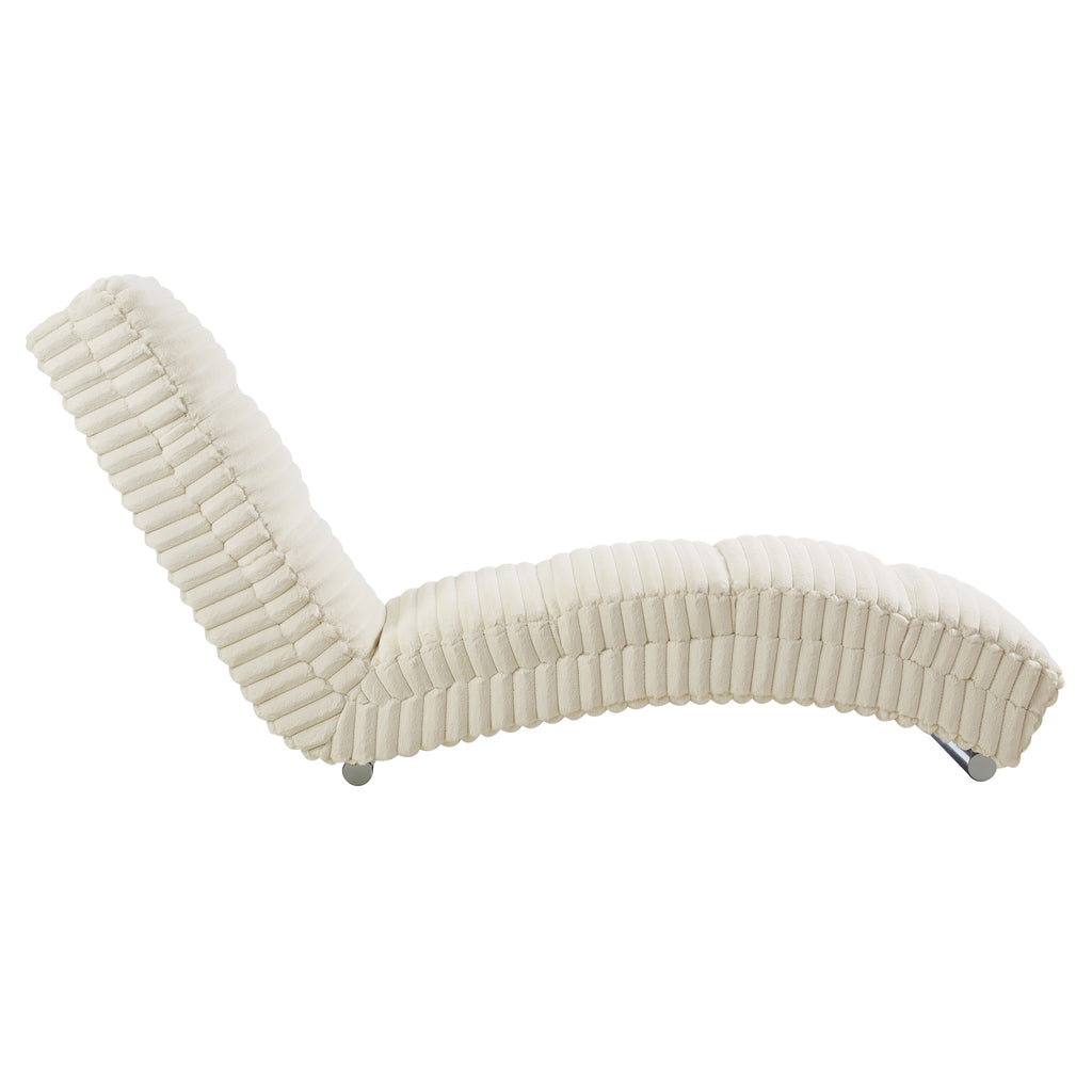 Sales Fever - Chaiselongue Plüsch-Cord Beige