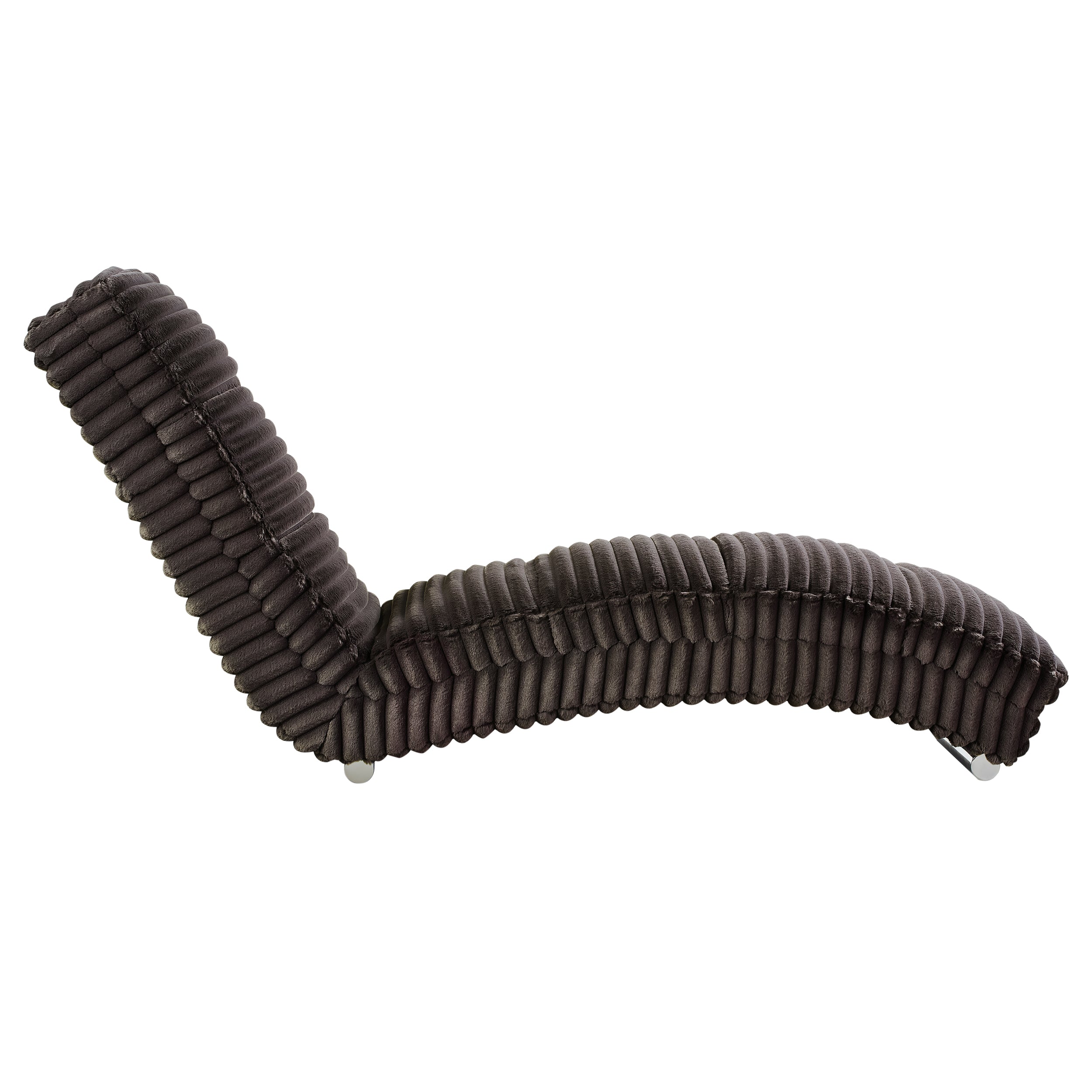 Sales Fever - Chaiselongue Plüsch-Cord Schwarz