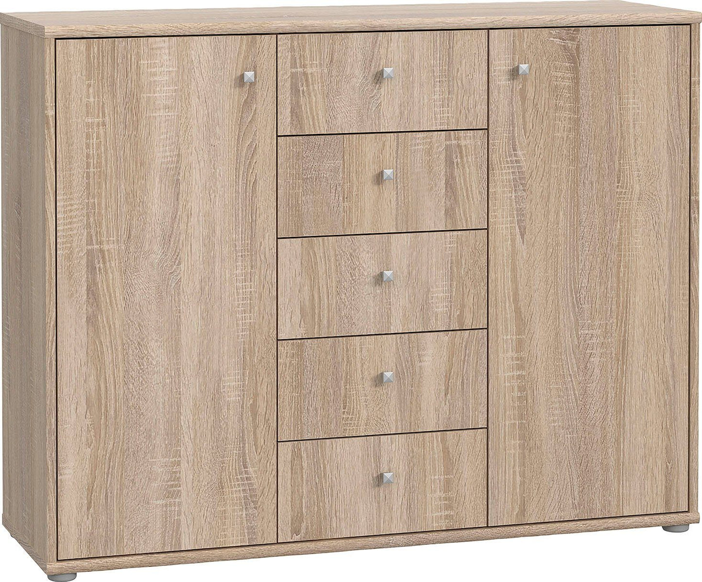 Kommode 2 Türen 5 Schubladen