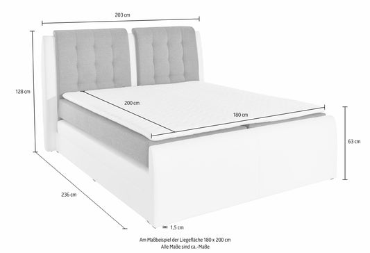 Boxspringbett 180x200cm mit Bettkasten