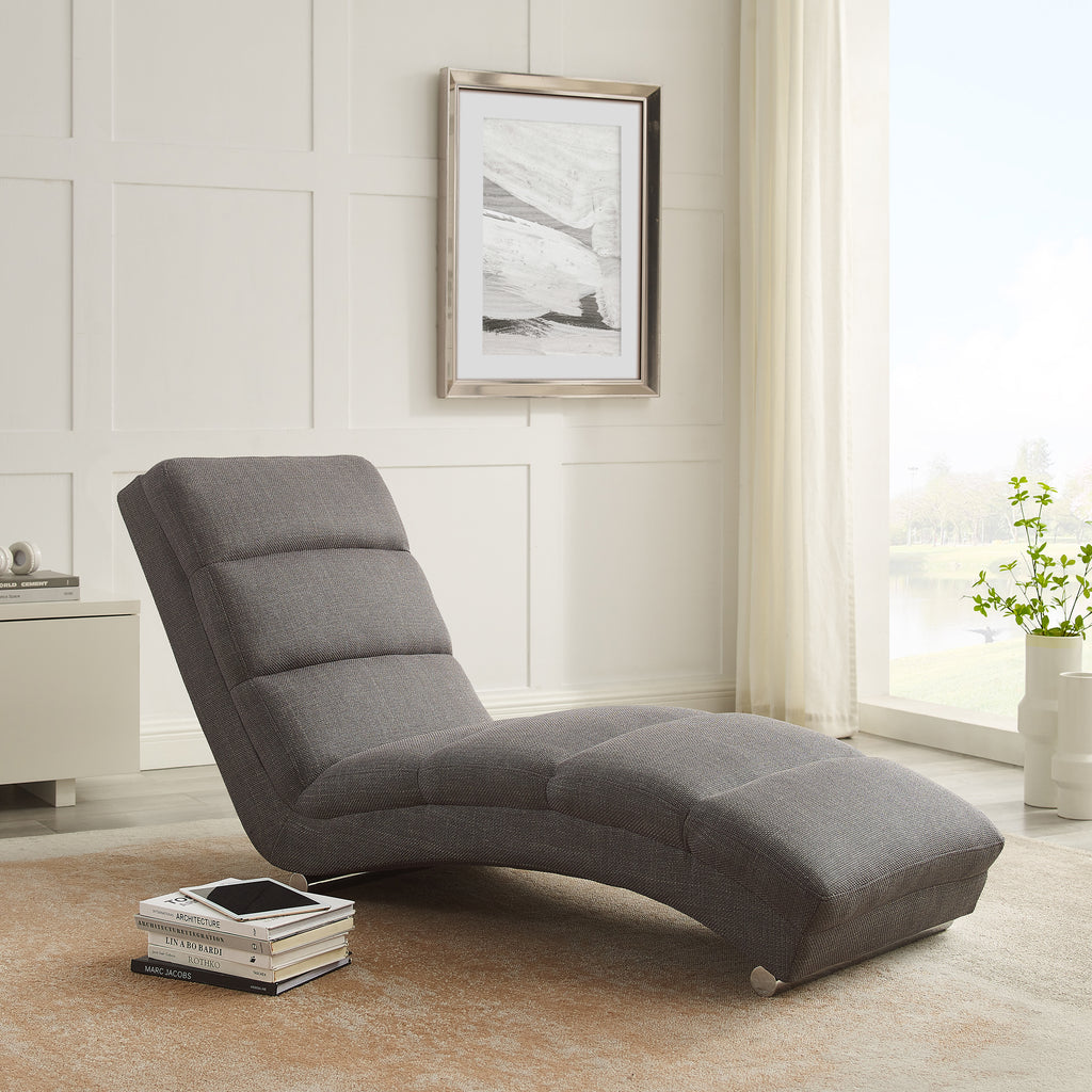 Sales Fever - Chaiselongue Strukturstoff Grau