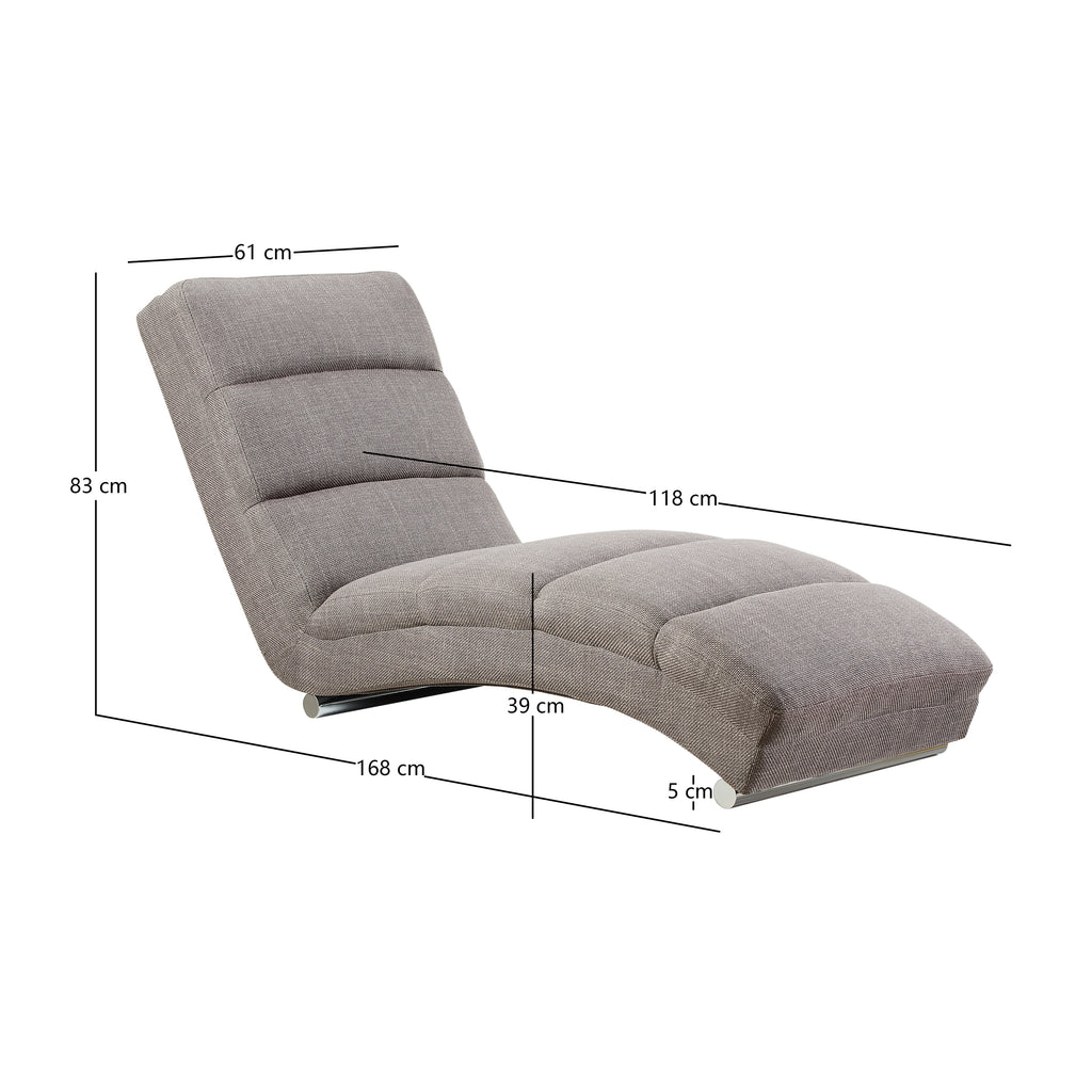 Sales Fever - Chaiselongue Strukturstoff Grau