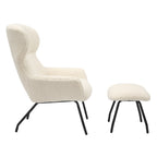 Sales Fever - Sessel und Hocker Set Teddyfell Beige